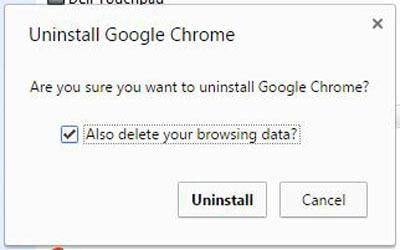 Sélectionnez Google Chrome dans la liste des applications installées.
Cliquez sur Désinstaller, puis suivez les instructions à l'écran pour désinstaller complètement Google Chrome.