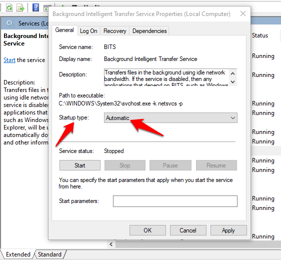 Appuyez sur Entrée pour arrêter le service Background Intelligent Transfer Service.
Naviguez vers le dossier : C:\Windows\SoftwareDistribution