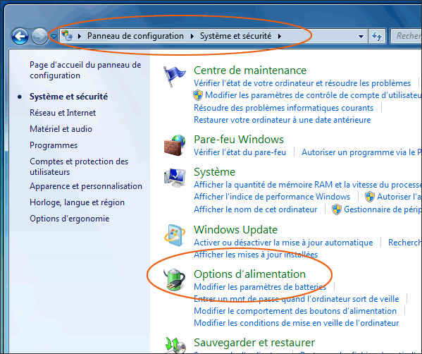 Ouvrez le Panneau de configuration et accédez aux options d'alimentation.
Vérifiez les paramètres de gestion de l'alimentation et assurez-vous qu'ils sont configurés correctement.